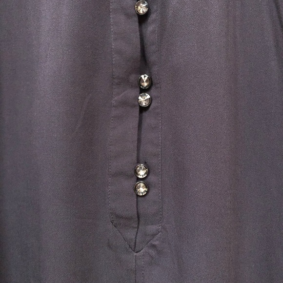 Maeve Anthropologie Gray Ruched Sleeve Blouse M - Picture 3 of 7